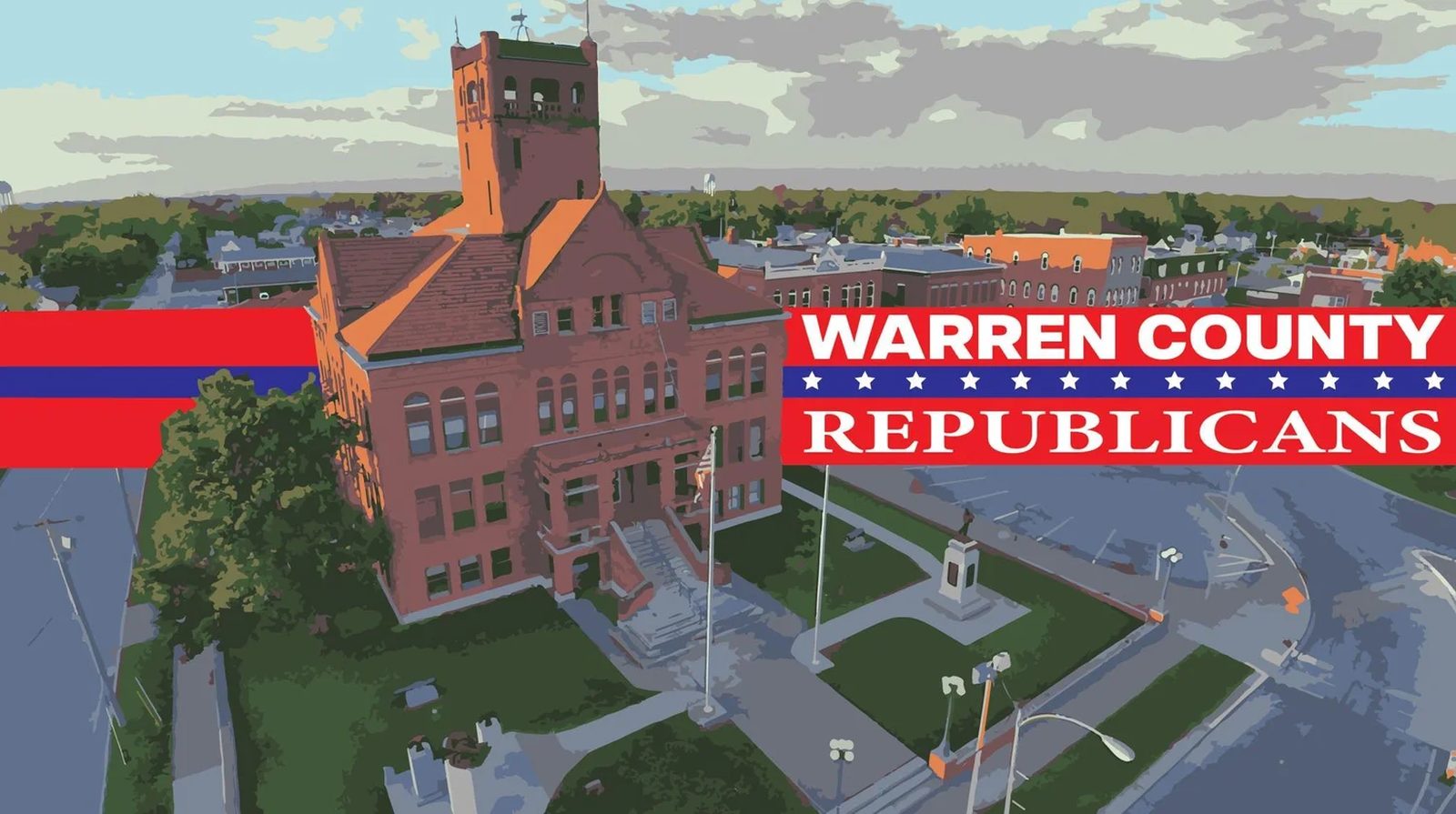 Warren County Republicans — the Warren County Courthouse in Monmouth, Illinois